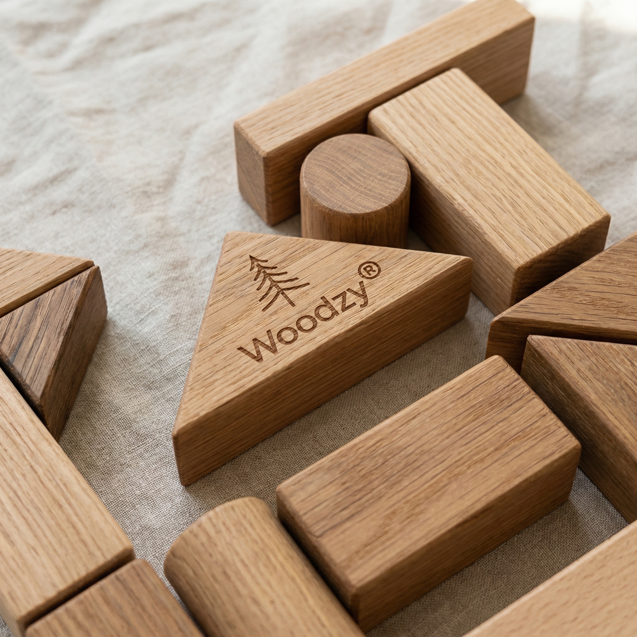 Woodzy Houten blokkenset 23 delig gemend FSC