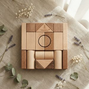 Woodzy Houten blokkenset 23 delig gemend FSC