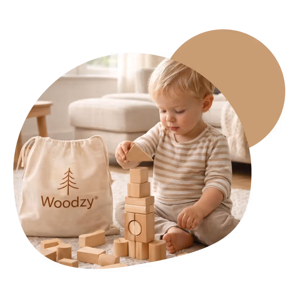 Woodzy Stevig houten speelgoed voor nieuwsgierige peuters